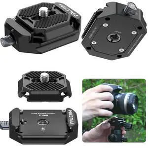 VoltSync F38 Camera Quick Release Plate w 1/4" to 3/8" Screw Thread, Quick Release System QR Plate Camera Tripod Mount Adapter for Sony Canon Monopod DSLR Stabilizer Slider DJI Switch Between Stablize VoltSync F38 Camera Quick Release Plate w 1/4" to 3/8" Screw Thread, Quick Release System QR Plate Camera Tripod Mount Adapter for Sony Canon Monopod DSLR Stabilizer Slider DJI Switch Between Stablize