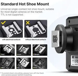 VoltSync F12 Mini Flash, GN12/CCT 5600K Camera Speedlite Flash for Canon Fuji Sony Nikon Panasonic Olympus Pentax, Single Contact Universal Hot Shoe Mount Flashlight, NOt Compatible with Sony ZV-1F VoltSync F12 Mini Flash, GN12/CCT 5600K Camera Speedlite Flash for Canon Fuji Sony Nikon Panasonic Olympus Pentax, Single Contact Universal Hot Shoe Mount Flashlight, NOt Compatible with Sony ZV-1F