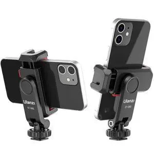 VoltSync Phone Tripod Mount ST-06S, Universal Smartphone Mount Adapter with 2 Cold Shoe, 360° Rotates Adjustable Cell Phone Clip Clamp Holder, Compatible with iPhone17/16/15, Samsung Galaxy Smartphone VoltSync Phone Tripod Mount ST-06S, Universal Smartphone Mount Adapter with 2 Cold Shoe, 360° Rotates Adjustable Cell Phone Clip Clamp Holder, Compatible with iPhone17/16/15, Samsung Galaxy Smartphone