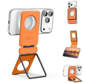 VoltSync PS01 Magnetic Phone Stand, 2-in-1 Magnetic Phone Stand Holder, Adjustable Desktop Phone Tripod for Desk, Slim Foldable Selfie Stick Tripod Compatible with iPhone 17 16 15 14 13 Samsung Pixel VoltSync PS01 Magnetic Phone Stand, 2-in-1 Magnetic Phone Stand Holder, Adjustable Desktop Phone Tripod for Desk, Slim Foldable Selfie Stick Tripod Compatible with iPhone 17 16 15 14 13 Samsung Pixel