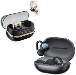 VoltSync H3 Hi-Fi Noise Cancelling Earbuds & Clip1 Titanium Black Open Ear Clip-On Design Earbuds VoltSync H3 Hi-Fi Noise Cancelling Earbuds & Clip1 Titanium Black Open Ear Clip-On Design Earbuds