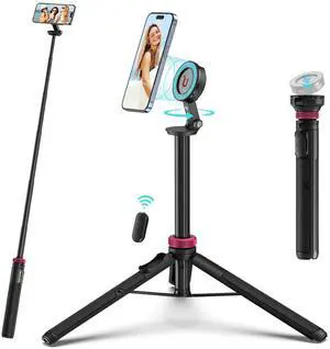 VoltSync 61'' Magnetic Selfie Stick Phone Tripod with Wireless Remote, Extendable Cell Phone Holder Stand, Compatible with MagSafe, Cellphone Tripod for iPhone 17 16 15 14 13 12 and Android Phones VoltSync 61'' Magnetic Selfie Stick Phone Tripod with Wireless Remote, Extendable Cell Phone Holder Stand, Compatible with MagSafe, Cellphone Tripod for iPhone 17 16 15 14 13 12 and Android Phones