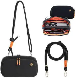 VoltSync YY08 Carrying Bag for DJI Osmo Pocket 3 Pocket 4,Splashproof Portable Storage Carry Case, Protective for DJI Osmo Pocket 3 Creator Combo Accessories, Small LED Lights, Action Cams (Black) VoltSync YY08 Carrying Bag for DJI Osmo Pocket 3 Pocket 4,Splashproof Portable Storage Carry Case, Protective for DJI Osmo Pocket 3 Creator Combo Accessories, Small LED Lights, Action Cams (Black)
