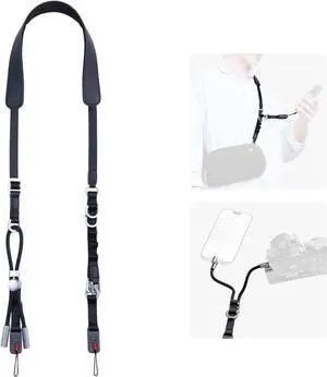 VoltSync YF01 Camera Strap with Built-in USB-C Data Cable,3-in-1 Quick Release Modular Neck, Shoulder & Wrist Strap for DSLR, Mirrorless, Smartphone, Binoculars 51-59" Adjustable (Black) VoltSync YF01 Camera Strap with Built-in USB-C Data Cable,3-in-1 Quick Release Modular Neck, Shoulder & Wrist Strap for DSLR, Mirrorless, Smartphone, Binoculars 51-59" Adjustable (Black)