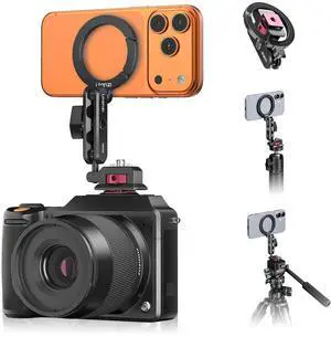 VoltSync MA56 4-in-1 Aluminum Magnetic Phone Tripod Mount for iPhone 17-12 Series, Camera Phone Mount with Arca Swiss Plate&1/4 Screw Mount, Phone Mount for iPhone/Camera Monitoring/Tripods/Stabilizer VoltSync MA56 4-in-1 Aluminum Magnetic Phone Tripod Mount for iPhone 17-12 Series, Camera Phone Mount with Arca Swiss Plate&1/4 Screw Mount, Phone Mount for iPhone/Camera Monitoring/Tripods/Stabilizer
