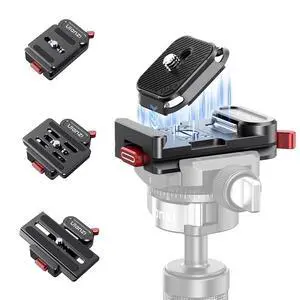 VoltSync UKA12 Pro Quick Release Plate, Arca-Swiss Camera Tripod Mount Adapter w Dual Locking & 1/4"-3/8" Threads for Sony Canon Nikon DJI Ronin Gimbals Sliders Tripods VoltSync UKA12 Pro Quick Release Plate, Arca-Swiss Camera Tripod Mount Adapter w Dual Locking & 1/4"-3/8" Threads for Sony Canon Nikon DJI Ronin Gimbals Sliders Tripods
