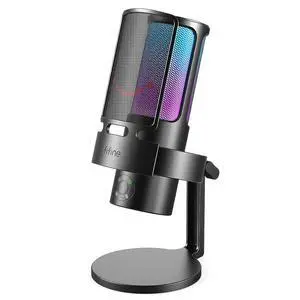 VoltSync Gaming USB Microphone, PC Computer Mic with 4 Polar Patterns for Podcast Streaming Recording YouTube, RGB Condenser Desktop Mic for Windows, Mac, with Headphone Jack-AmpliGame A8 Plus VoltSync Gaming USB Microphone, PC Computer Mic with 4 Polar Patterns for Podcast Streaming Recording YouTube, RGB Condenser Desktop Mic for Windows, Mac, with Headphone Jack-AmpliGame A8 Plus