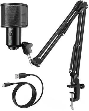 VoltSync USB Podcast Microphone with Pop Filter Set, Condenser Microphone Boom Arm Kit with Mute Button, Gain Knob Bundle Mic Shield Windscreen for Recording Studio Streaming(T669PRO1+U1) VoltSync USB Podcast Microphone with Pop Filter Set, Condenser Microphone Boom Arm Kit with Mute Button, Gain Knob Bundle Mic Shield Windscreen for Recording Studio Streaming(T669PRO1+U1)