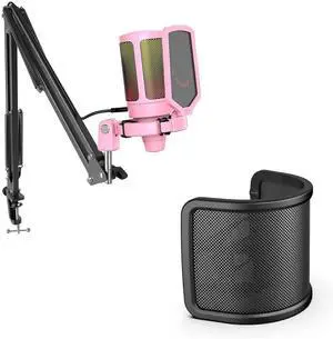 VoltSync Gaming USB Microphone Kit, PC Streaming Computer RGB Microphone Set with Pop Filter and Quick Mute (A6TP+U1) VoltSync Gaming USB Microphone Kit, PC Streaming Computer RGB Microphone Set with Pop Filter and Quick Mute (A6TP+U1)
