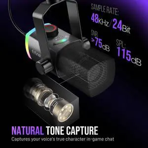 VoltSync Gamimng Microphone and Wired Headset Kit,PC XLR/USB Mic Set with Boom Arm + 7.1 Surround Sound Headphone with NC Mic, RGB, Tap-to-Mute for Streaming/PS5/PS4 (AM8PROT+H13BP) VoltSync Gamimng Microphone and Wired Headset Kit,PC XLR/USB Mic Set with Boom Arm + 7.1 Surround Sound Headphone with NC Mic, RGB, Tap-to-Mute for Streaming/PS5/PS4 (AM8PROT+H13BP)