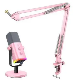 VoltSync XLR/USB Gaming Microphone with Boom Arm, Streaming Dynamic Microphone with RGB, Gain Knob, Headphone Jack, Adjustable Metal Mic Arm Stand for Recording, Podcast-AM8P+CS1P VoltSync XLR/USB Gaming Microphone with Boom Arm, Streaming Dynamic Microphone with RGB, Gain Knob, Headphone Jack, Adjustable Metal Mic Arm Stand for Recording, Podcast-AM8P+CS1P