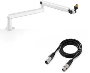 VoltSync Low Profile Arm Stand and XLR Cable Bundle,Sturdy Metal Boom Arm with Cable Management,Adaptable Screw,XLR Audio Cable with Balanced 3 PIN,Mic Wire for Recording Podcast Streaming(BM88W+L9) VoltSync Low Profile Arm Stand and XLR Cable Bundle,Sturdy Metal Boom Arm with Cable Management,Adaptable Screw,XLR Audio Cable with Balanced 3 PIN,Mic Wire for Recording Podcast Streaming(BM88W+L9)