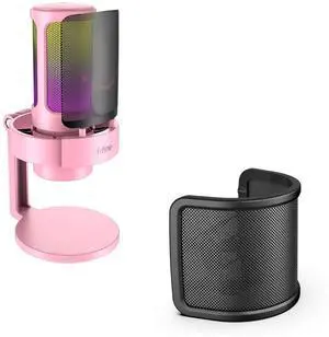 VoltSync AMPLIGAME USB Streaming Gaming Microphone with RGB Control, Gain Knob, Headphone Jack, Pop Filter for Video, Home use, YouTube (A8P+U1) VoltSync AMPLIGAME USB Streaming Gaming Microphone with RGB Control, Gain Knob, Headphone Jack, Pop Filter for Video, Home use, YouTube (A8P+U1)