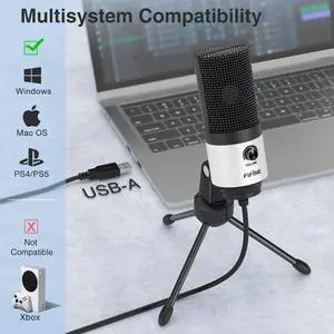 VoltSync USB Podcast Microphone with Pop Filter Bundle, Studio Recording Microphone with Volume Knob for Voice-Over, Mic Pop Screen with Metal Mesh for Online Meeting, YouTube, Streaming (K669W+U1) VoltSync USB Podcast Microphone with Pop Filter Bundle, Studio Recording Microphone with Volume Knob for Voice-Over, Mic Pop Screen with Metal Mesh for Online Meeting, YouTube, Streaming (K669W+U1)