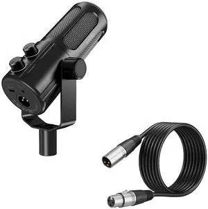 VoltSync Podcast Microphone with XLR Cable Bundle, USB Recording Vocal Mic with Frequency Respond Adjustment, Mute Button, Headphone Monitoring, Dynamic Microphone with 10ft Audio Cable-Tank6+L9 VoltSync Podcast Microphone with XLR Cable Bundle, USB Recording Vocal Mic with Frequency Respond Adjustment, Mute Button, Headphone Monitoring, Dynamic Microphone with 10ft Audio Cable-Tank6+L9
