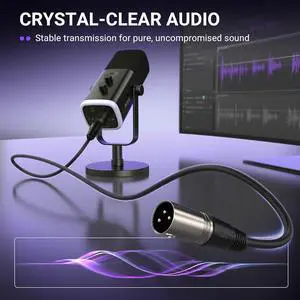 VoltSync XLR Microphone Cable, 5.9ft Male to Female Mic Cord for Studio Recording, Balanced 3-Pin Cable Compatible with XLR Microphone for Podcast Streaming AM8, K688-L9C VoltSync XLR Microphone Cable, 5.9ft Male to Female Mic Cord for Studio Recording, Balanced 3-Pin Cable Compatible with XLR Microphone for Podcast Streaming AM8, K688-L9C