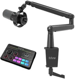 VoltSync Dynamic Microphone with Audio Mixer and Low Profile Arm Stand Set, XLR/USB Podcast Mic with Metal Boom Arm, Audio Mixer with 48V Phantom Power for Gaming Studio-K688+BM88+SC8 VoltSync Dynamic Microphone with Audio Mixer and Low Profile Arm Stand Set, XLR/USB Podcast Mic with Metal Boom Arm, Audio Mixer with 48V Phantom Power for Gaming Studio-K688+BM88+SC8