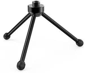 VoltSync Tripod Stand for Desktop Microphone with Non-slip Rubber Feet, Sturdy Metal Construction, Foldable Desk Mic Stand for Gaming, Podcasting, Meetings, Chatting VoltSync Tripod Stand for Desktop Microphone with Non-slip Rubber Feet, Sturdy Metal Construction, Foldable Desk Mic Stand for Gaming, Podcasting, Meetings, Chatting