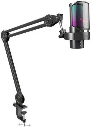 VoltSync Recording Microphone and Heavy Duty Boom Arm, USB PC Mic with RGB Control, 4 Polar Patterns, Headphone Jack, Pop Filter, Stand for Streaming, Podcasts, Recording on Mac/PS4/PS5 (A8Plus+BM63) VoltSync Recording Microphone and Heavy Duty Boom Arm, USB PC Mic with RGB Control, 4 Polar Patterns, Headphone Jack, Pop Filter, Stand for Streaming, Podcasts, Recording on Mac/PS4/PS5 (A8Plus+BM63)