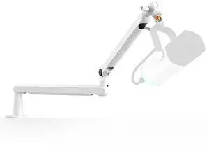 VoltSync Boom Arm Mic Stand, Low Profile Microphone Arm Stand, Podcast Mic Boom Arm with Desk Mount, Cable Channels Management, Metal Boom Arm White for Recording/Streaming/Gaming/Home Office-BM88W VoltSync Boom Arm Mic Stand, Low Profile Microphone Arm Stand, Podcast Mic Boom Arm with Desk Mount, Cable Channels Management, Metal Boom Arm White for Recording/Streaming/Gaming/Home Office-BM88W
