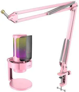 VoltSync Gaming Computer Microphone Set with Boom Arm, USB Mic Kit with Gain Knob, RGB Control, Metal Mic Arm Stand for Streaming,Podcast-A8P+CS1P VoltSync Gaming Computer Microphone Set with Boom Arm, USB Mic Kit with Gain Knob, RGB Control, Metal Mic Arm Stand for Streaming,Podcast-A8P+CS1P