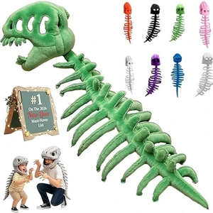 Silly Dino Plush Skeleton, Dinosaur Skeleton Costume 3D Cozy Dinosaur Plush, Huggable Softness Skeleton Costume for Dress Up, Parties Photos (Green, 31 in) Silly Dino Plush Skeleton, Dinosaur Skeleton Costume 3D Cozy Dinosaur Plush, Huggable Softness Skeleton Costume for Dress Up, Parties Photos (Green, 31 in)