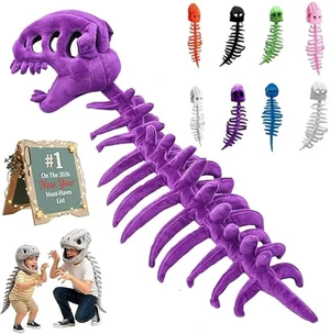 Silly Dino Plush Skeleton, Dinosaur Skeleton Costume 3D Cozy Dinosaur Plush, Huggable Softness Skeleton Costume for Dress Up, Parties Photos (Purple, 47 in) Silly Dino Plush Skeleton, Dinosaur Skeleton Costume 3D Cozy Dinosaur Plush, Huggable Softness Skeleton Costume for Dress Up, Parties Photos (Purple, 47 in)