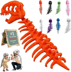 Silly Dino Plush Skeleton, Dinosaur Skeleton Costume 3D Cozy Dinosaur Plush, Huggable Softness Skeleton Costume for Dress Up, Parties Photos (Orange, 31 in) Silly Dino Plush Skeleton, Dinosaur Skeleton Costume 3D Cozy Dinosaur Plush, Huggable Softness Skeleton Costume for Dress Up, Parties Photos (Orange, 31 in)