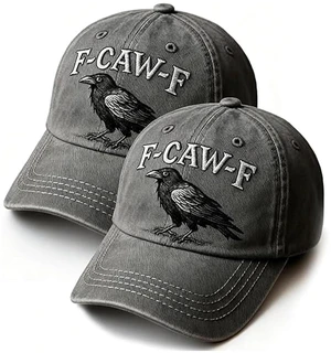 F Caw F Hat, F-Caw-F Hat Fcawf Cawf Bird Cap, Embroidered Adjustable Hats Soft Washed Baseball Caps F Caw F Hat, F-Caw-F Hat Fcawf Cawf Bird Cap, Embroidered Adjustable Hats Soft Washed Baseball Caps