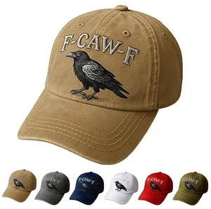 F Caw F Hat, F-Caw-F Hat Fcawf Cawf Bird Cap, Embroidered Adjustable Hats Soft Washed Baseball Caps F Caw F Hat, F-Caw-F Hat Fcawf Cawf Bird Cap, Embroidered Adjustable Hats Soft Washed Baseball Caps