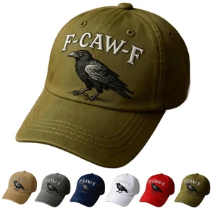 F Caw F Hat, F-Caw-F Hat Fcawf Cawf Bird Cap, Embroidered Adjustable Hats Soft Washed Baseball Caps F Caw F Hat, F-Caw-F Hat Fcawf Cawf Bird Cap, Embroidered Adjustable Hats Soft Washed Baseball Caps