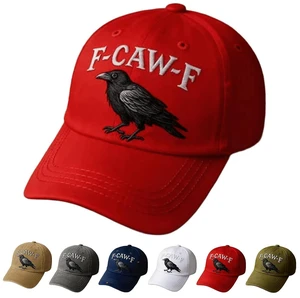 F Caw F Hat, F-Caw-F Hat Fcawf Cawf Bird Cap, Embroidered Adjustable Hats Soft Washed Baseball Caps F Caw F Hat, F-Caw-F Hat Fcawf Cawf Bird Cap, Embroidered Adjustable Hats Soft Washed Baseball Caps