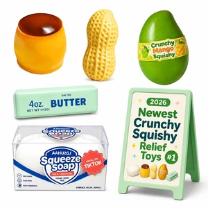 5PCS Crunchy Squishy Slow Crunchy Squishies Squeeze Stress Ball (5PCS D) 5PCS Crunchy Squishy Slow Crunchy Squishies Squeeze Stress Ball (5PCS D)