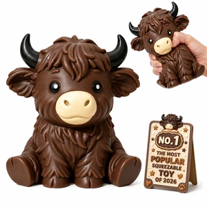 Highland Cow Squishy, 6in Squishy Cow Highland Stress Ball Squishies Highland Cow Squishy, 6in Squishy Cow Highland Stress Ball Squishies