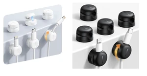 Spring + Magnetic Rotating Cable Clips Spring + Magnetic Rotating Cable Clips