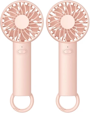 Mini Portable Fan, 3 Speed Handheld Fan, Rechargeable Battery Personal Fan Makeup Eyelash Dryer for Travel Office Outdoor Women Men Cute Design-Pink (Pack of 2) Mini Portable Fan, 3 Speed Handheld Fan, Rechargeable Battery Personal Fan Makeup Eyelash Dryer for Travel Office Outdoor Women Men Cute Design-Pink (Pack of 2)