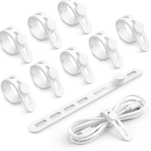 10 Pack Silicone Cable Ties Cord Organizer - Elastic Wire Straps 10 Pack Silicone Cable Ties Cord Organizer - Elastic Wire Straps