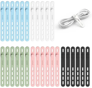30 Pack Silicone Cable Ties, Multi Color Cord Organizer 30 Pack Silicone Cable Ties, Multi Color Cord Organizer