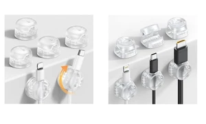 Clear Cable Clips Normal Plus Rotating Design Clear Cable Clips Normal Plus Rotating Design