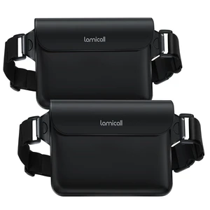 Waterproof Fanny Pack Pouch - Large 8.7 Capacity fits iPad Mini & iPhone 17 16 15 Pro Max with Case - IPX8 Submersible Dry Bag for Cruise Essentials, Snorkeling, Kayaking, Black 2-Pack Waterproof Fanny Pack Pouch - Large 8.7 Capacity fits iPad Mini & iPhone 17 16 15 Pro Max with Case - IPX8 Submersible Dry Bag for Cruise Essentials, Snorkeling, Kayaking, Black 2-Pack
