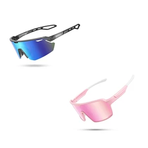 Polarized Sports Sunglasses for Men Women, Blue+Pink Polarized Sports Sunglasses for Men Women, Blue+Pink
