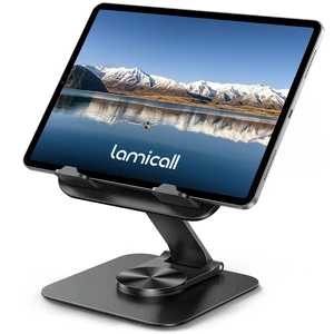 Adjustable iPad Stand for Desk, Ultra-Slim Foldable, 360° Rotation Adjustable iPad Stand for Desk, Ultra-Slim Foldable, 360° Rotation