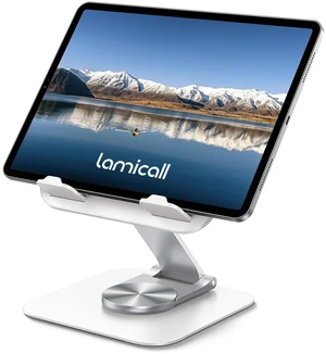 Adjustable iPad Stand for Desk, Ultra-Slim Foldable, 360° Rotation Adjustable iPad Stand for Desk, Ultra-Slim Foldable, 360° Rotation