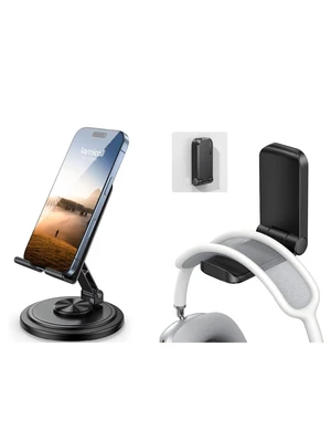 Headphone Stand & 360 Rotating Adjustable Phone Stand for Desk Headphone Stand & 360 Rotating Adjustable Phone Stand for Desk