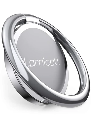 Silver Cell Phone Ring Finger Stand, Metal Grip Kickstand Silver Cell Phone Ring Finger Stand, Metal Grip Kickstand