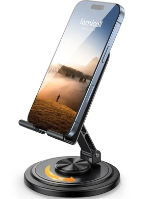 360° Rotation Cell Phone Stand for Desk, Sturdy Phone Holder 360° Rotation Cell Phone Stand for Desk, Sturdy Phone Holder