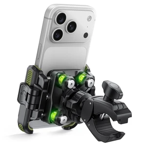 Motorcycle Bike Phone Mount Holder for 6-7.2" Phones, Green Motorcycle Bike Phone Mount Holder for 6-7.2" Phones, Green