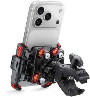 Motorcycle Bike Phone Mount Holder for 6-7.2" Phones, Red Motorcycle Bike Phone Mount Holder for 6-7.2" Phones, Red