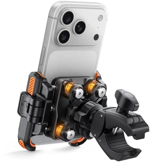 Motorcycle Bike Phone Mount Holder for 6-7.2" Phones, Orange Motorcycle Bike Phone Mount Holder for 6-7.2" Phones, Orange