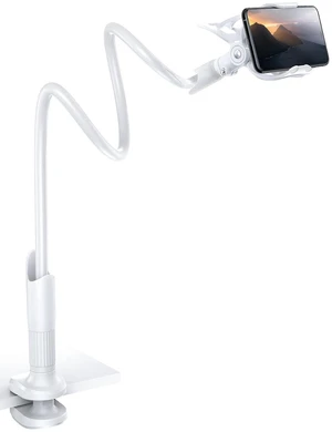 Phone Holder, Gooseneck Mount, Compatible with 4-7'' Smartphones and Desktops, Adjustable Arm and Non-Slip Base, Easy to Install and Use Phone Holder, Gooseneck Mount, Compatible with 4-7'' Smartphones and Desktops, Adjustable Arm and Non-Slip Base, Easy to Install and Use